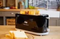 Высококачественный кухонный тостер /КС-2046/1400Вт/на 4 ломтика/Автоматический выброс/6 уровней мощности/Поджаривание с двух сторон