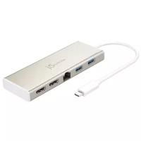 Мульти Хаб j5create USB-C Dual Mini Dock USB-C / 2 x USB / 2 x HDMI / Ethernet (JCD381)