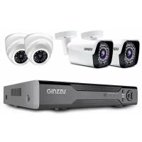 Комплект видеонаблюдения Ginzzu HK-440N 4 канала 2Mp 4 камеры