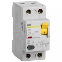 Выключатель дифференциального тока (УЗО) 2п 32А 30мА тип A ВД1-63 IEK MDV11-2-032-030 (1 шт.)