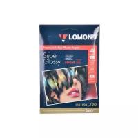 LOMOND Бумага Lomond 1103102 (100*150, 260гр, 20л) Premium Суперглянцевая, 1стор.