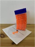Пульки 6 мм форме обоймы 300 штук оранжевый