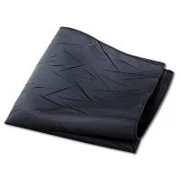 Нагрудный платок атласный черный с засечками