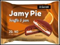 Ё|батон протеиновое печенье Jamy Pie Souffle and Jam 60 г, 4 шт, апельсин