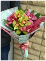 Букет из орхидей №72 живые цветы -7 шт для девушки