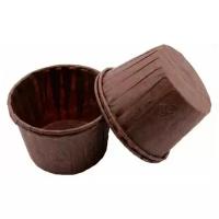 Одноразовая форма для выпечки, запекания кексов, маффинов и капкейков, 100 штук, коричневая