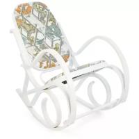 Кресло-качалка TetChair AX3002-2 белый орнамент