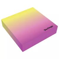 Berlingo блок для записи декоративный на склейке Radiance 85 х 85 мм, 200 листов розовый/желтый