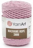Пряжа YarnArt 'Macrame Rope 3мм' 250гр 63м (60% хлопок, 40% вискоза и полиэстер) (762 розовый), 4 мотка