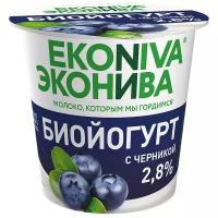 ЭкоНива йогурт с черникой, 2.8%, 125 г