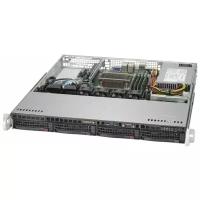 Сервер Supermicro SuperServer 5019S-M2 без процессора/без ОЗУ/без накопителей/количество отсеков 3.5" hot swap: 4/1 x 350 Вт