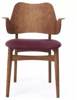 Обеденный стул Warm Nordic Gesture, промасленный дуб Натуральный тик/Баклажановый