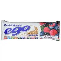 Злаковый батончик Ego БАД Лесные ягоды с кальцием и витаминами в йогуртовой глазури 25 г