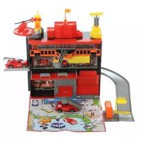 Joy Toy Пожарная станция 3041, черный/красный/желтый/серый