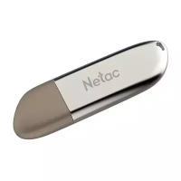 Флешка Netac U352 USB 2.0 16 ГБ, 1 шт., серебристый/коричневый