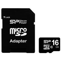Карта памяти Silicon Power micro SDHC Card Class 10 + SD adapter