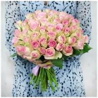 Букет цветов из 51 нежно-розовой розы