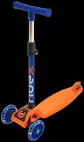Самокат 3-х колесный RIDEX Loop, 120/70 мм, оранжевый/синий