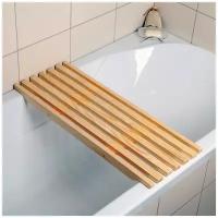 Деревянное сиденье в ванную для купания. Размер 700х265х40 мм.