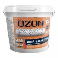 Декоративное покрытие OZON Иней-фасад плюс (ВД-АК-163(6) белый 4.5 л 7.5 кг