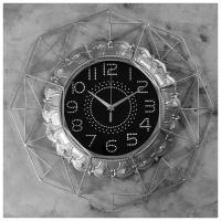Часы настенные, серия: Ажур, "Лаупхайм" d=50 см, d=24 см, 1 АА, плавный ход 4663071