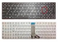 Клавиатура для ноутбука Asus F551C черная без рамки, Г- образный Enter, шлейф 10 см