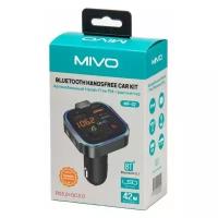 Автомобильный FM-трансмиттер MIVO MF-02 / Bluetooth / громкая связь / FM-модулятор / MP3-проигрывателель