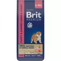 Сухой корм для щенков и молодых собак Brit Premium Puppy and Junior Large and Giant (для крупных пород)