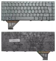 Клавиатура для ноутбука Asus A8, F8, N80, N81A, W3, Z99 Series. Г-образный Enter. Серебристая, без рамки. PN: 0KN0-712US01, 04-NAA1KRUS1