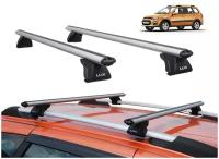 Багажник на рейлинги Лада Калина универсал (Lada Kalina universal / Lada Kalina Cross), Lux Классик, аэродинамические дуги (53 мм)