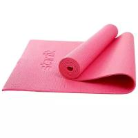 Коврик для йоги Starfit Core FM-101, 173х61х0.6 см розовый надпись