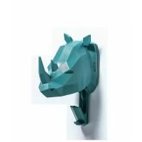 Крючок для вещей 3D "Носорог" (зеленый, 7,3*7*4,2 см)