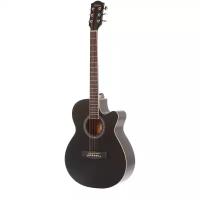Акустическая гитара матовая, черная. Размер 40 дюймов Elitaro E4020 BK