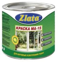 Краска масляная ZLATA МА-15 влагостойкая моющаяся белый 0.9 кг