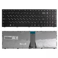 Клавиатура для ноутбука Lenovo IdeaPad G50-30, G50-45, G50-70 Series. Плоский Enter. Черная, с черной рамкой. NSK-BQ0SN, 25214725.