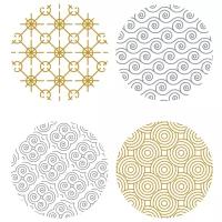 Самоклеящиеся круглые этикетки декоративные точки с золотым и серебряным принтом, диаметр 39 мм, 120 шт. в наборе