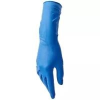 Перчатки латексные Benovy High Risk, особопрочные, M, синие, 25 пар в упаковке