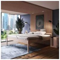 Каркас высокой двуспальной деревянной кровати Hansales 160x200 см для здорового и крепкого сна