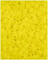 Бисер Miyuki Delica, цилиндрический, размер 11/0, цвет: Матовый непрозрачный желтый, 4,5 грамма
