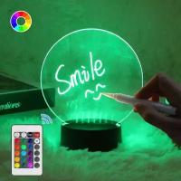 Ночник с маркером и пультом Creative RGB 3D, декоративный светильник детский (с USB кабелем)