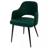 Стул-кресло FANTINE-LA зеленый #19, велюр / черный каркас M-CITY