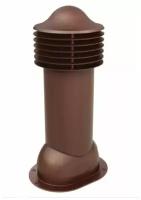 Вентиляционный выход 150мм/125мм для мягкой и готовой фальцевой кровли, утепленный, Viotto RAL 8017 коричневый