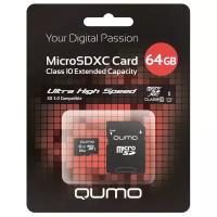 Карта памяти Qumo microSDXC class 10 UHS Class 1 + SD adapter