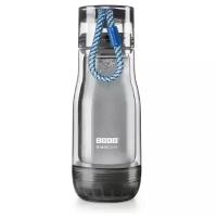 Бутылка для воды, для безалкогольных напитков ZOKU Active ZK129 325 стекло, пластик, металл, силикон серый/синий