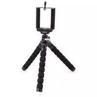 Штатив мини настольный трипод OCTOPUS для фото- и видеокамер, телефонов FLEX01 с держателем для телефонов (черный)