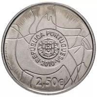 Монета Банк Португалии ЮНЕСКО - Археологический парк долины Коа 2,5 евро 2010 года