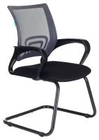 Конференц- кресло Бюрократ Бюрократ CH-695N- AV, обивка: текстиль, цвет: сиденье ткань tw-11(черная)/спинка сетка tw-04(серая)