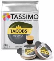 Кофе в капсулах JACOBS "Espresso" для кофемашин Tassimo, 16 порций