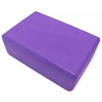 Блок для йоги, пенный, фиолетовый, 23х15х7.6