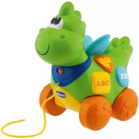 Каталка-игрушка Chicco Говорящий дракон (69033), зеленый/оранжевый
